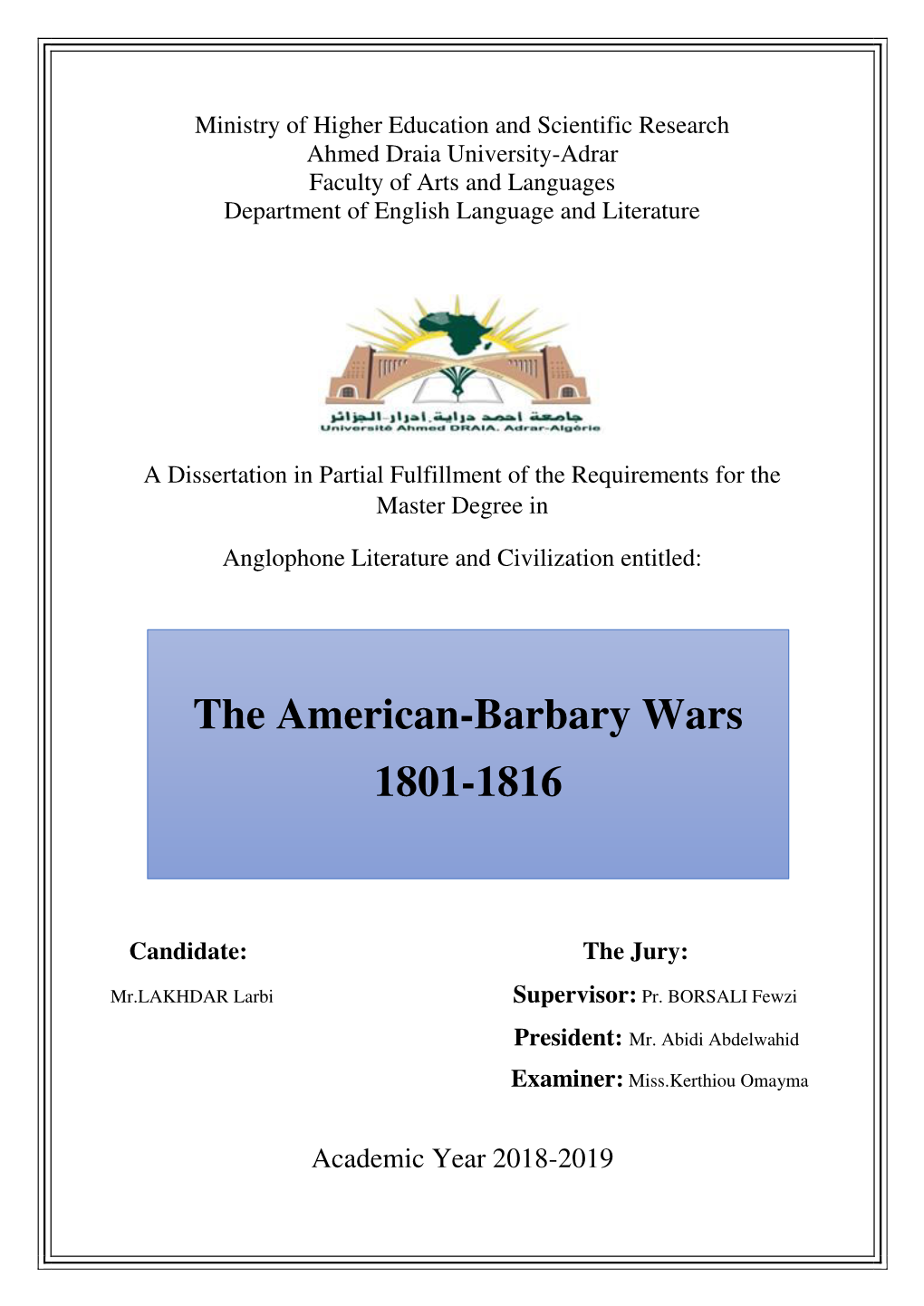 The American-Barbary Wars 1801-1816