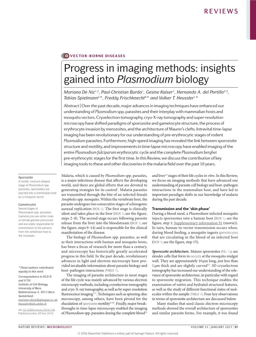 Insights Gained Into Plasmodium Biology