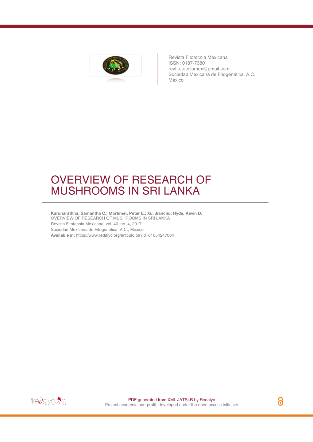 Overview of Research of Mushrooms in Sri Lanka