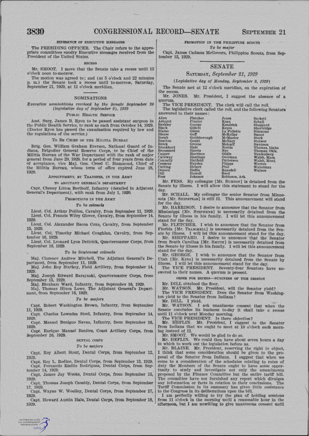 '383.0 ~Congressional .Record--Senate September