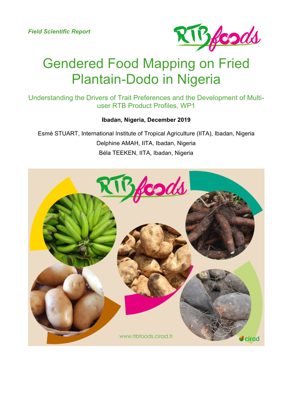 Gendered Food Mapping on Fried Plantain-Dodo in Nigeria