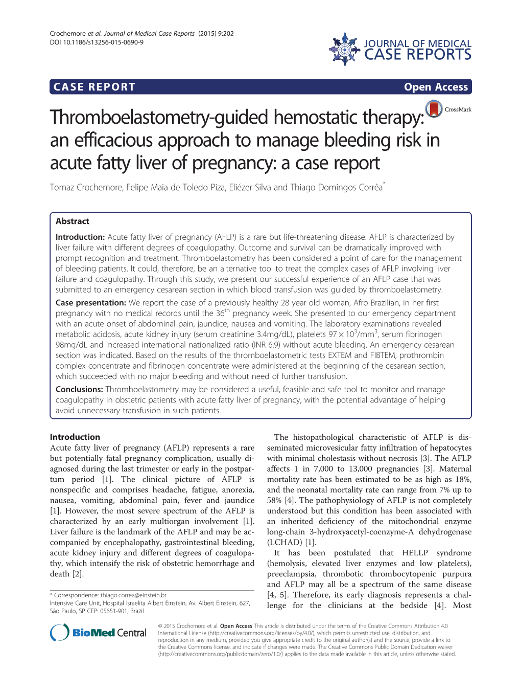 Thromboelastometry-Guided Hemostatic Therapy: an Efficacious Approach to Manage Bleeding Risk in Acute Fatty Liver of Pregnancy