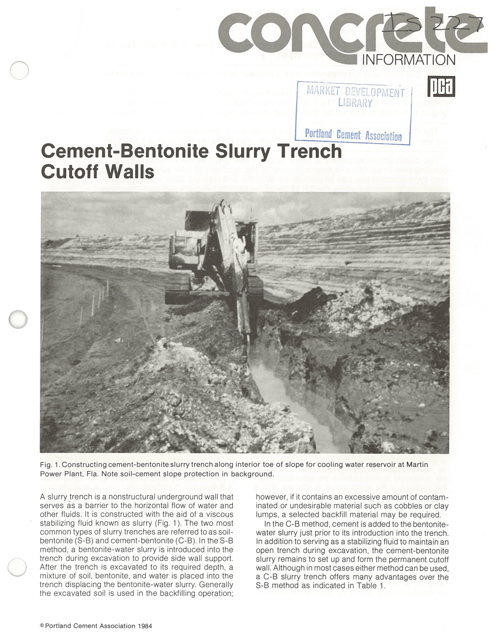 Cement-Bentonite Slurry Trench Cutoff Walls