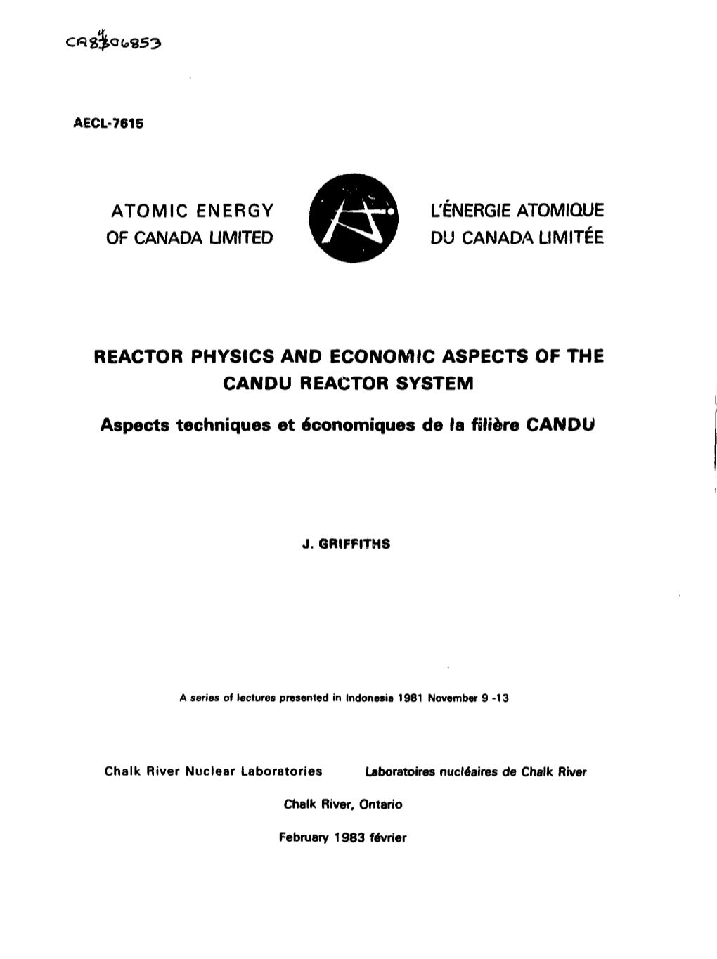 S 9 L'energie ATOMIQUE of CANADA UMITED V J & J