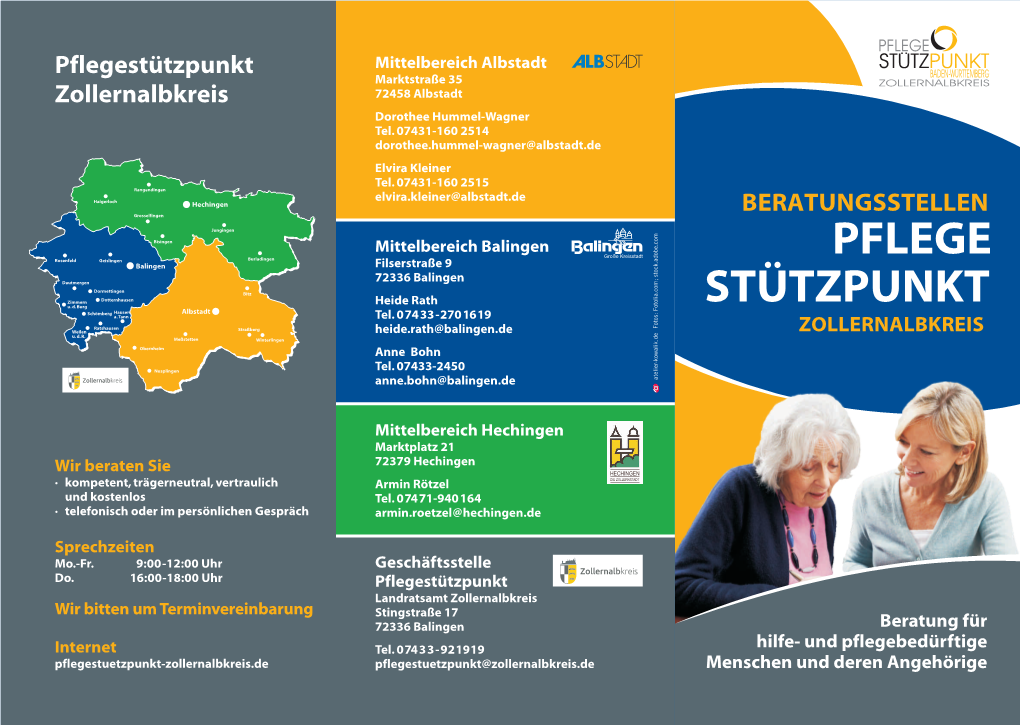 Pflegestützpunkt Zollernalbkreis Flyer 2020