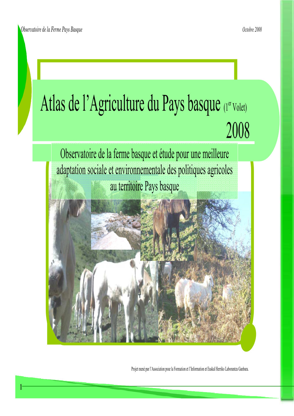 Atlas De L'agriculture Du Pays Basque (1