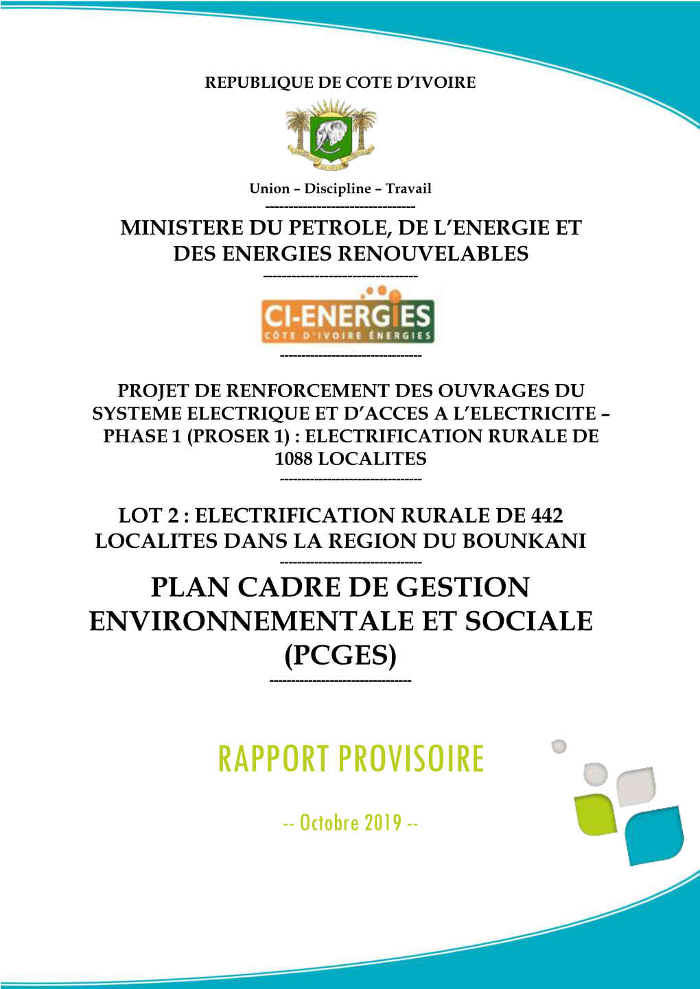 Rapport Provisoire