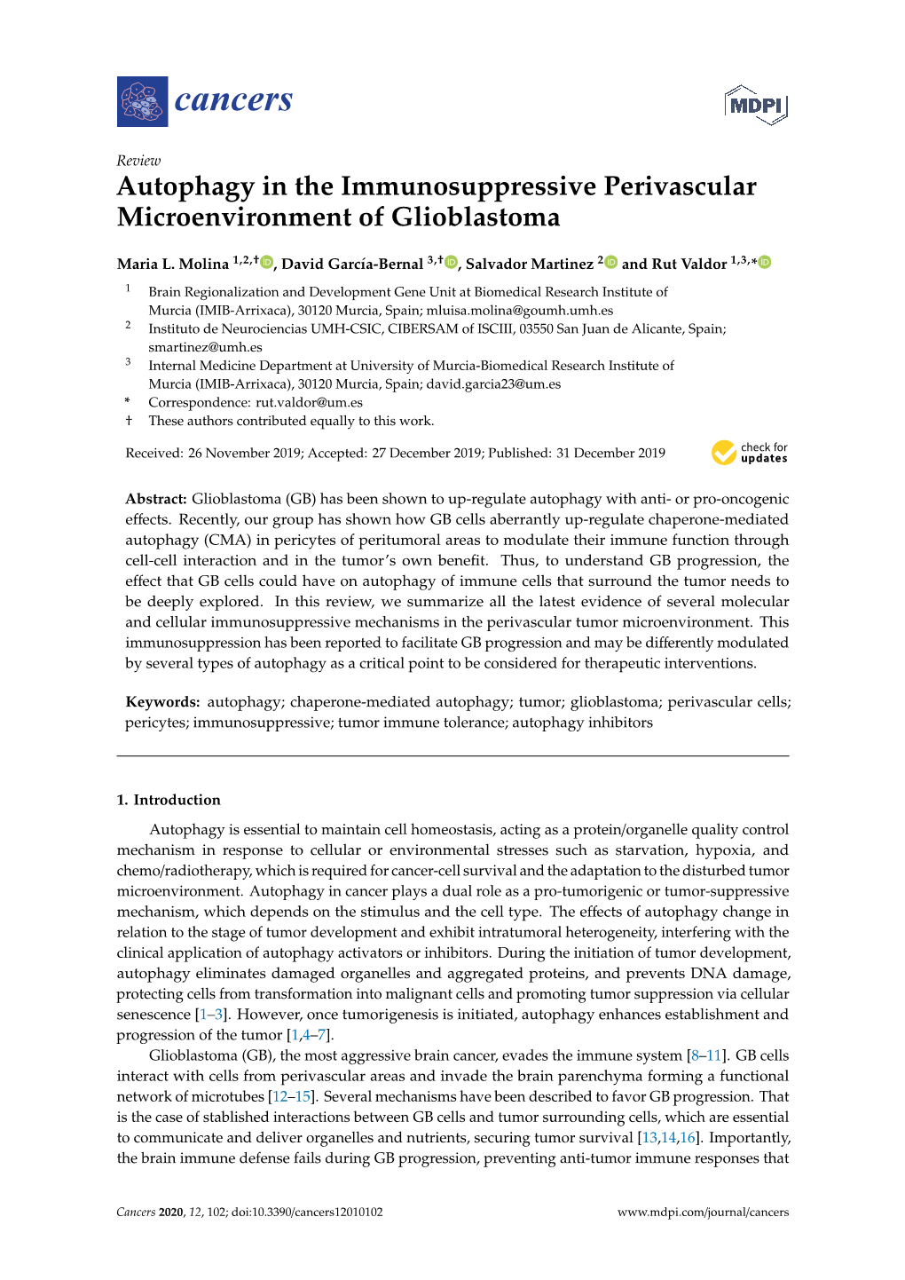 Autophagy in the Immunosuppressive Perivascular Microenvironment of Glioblastoma