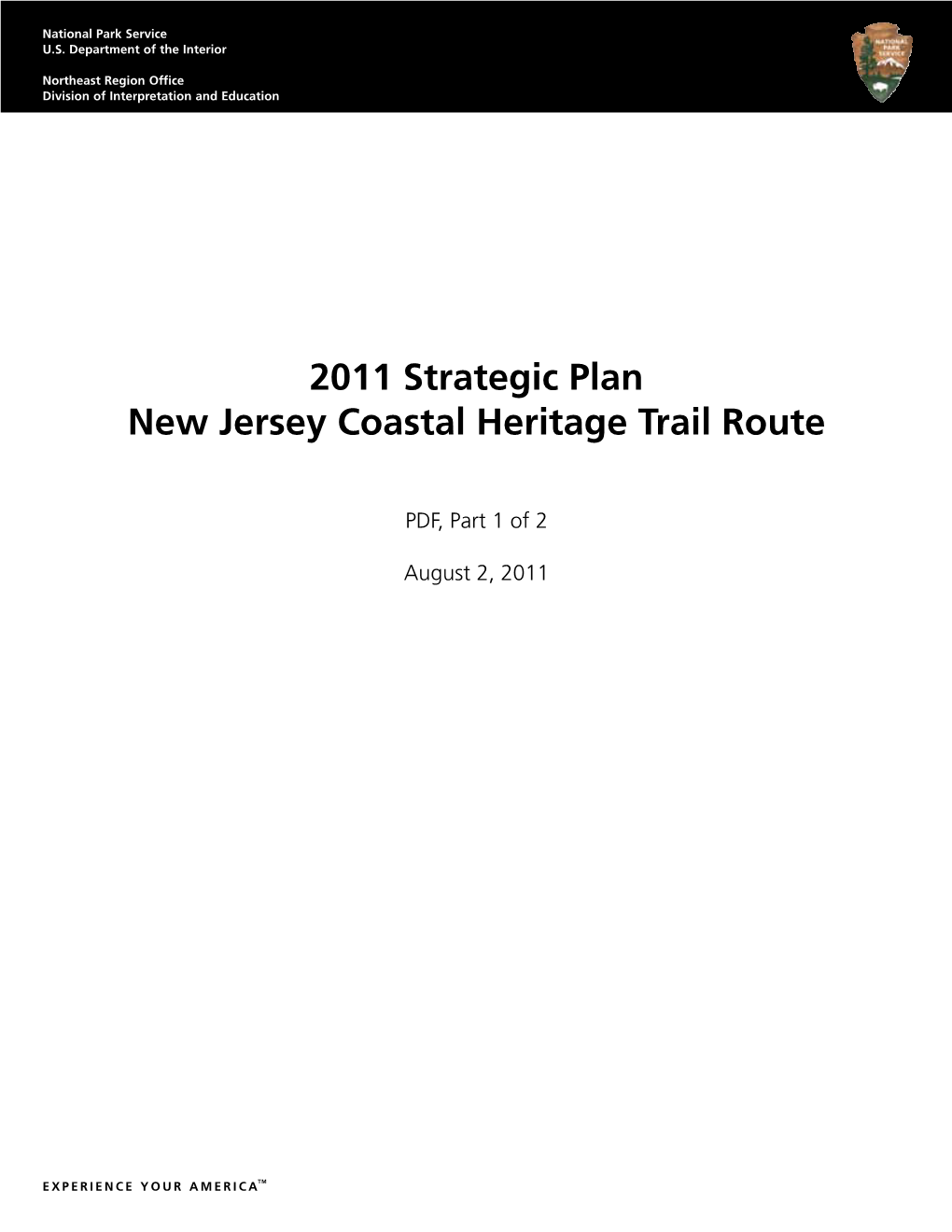 2011 Strategic Plan New Jersey Coastal Heritage Trail Route