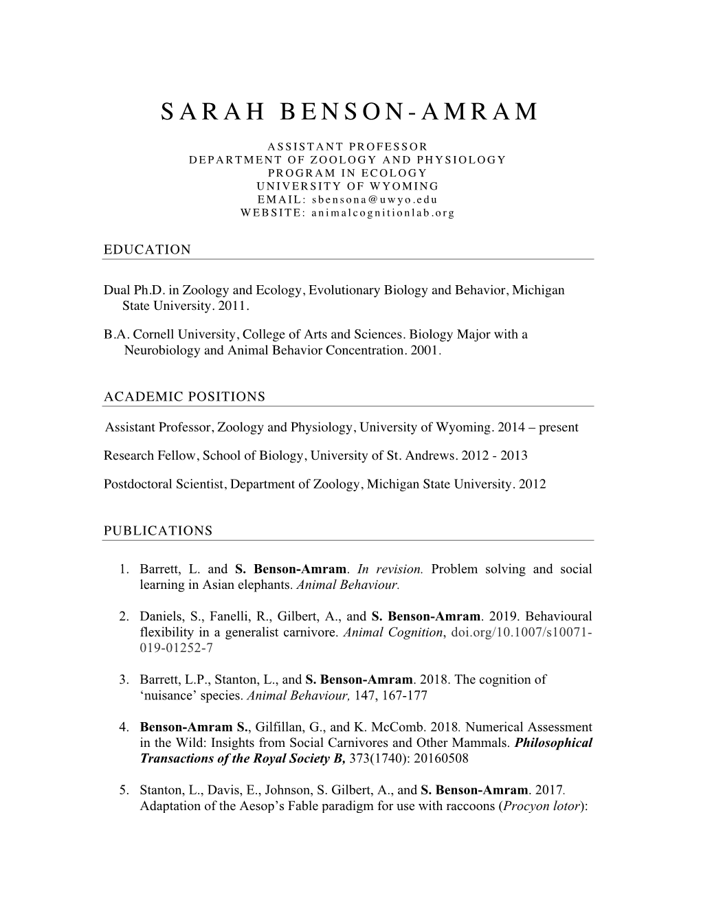 Sarah Benson-Amram