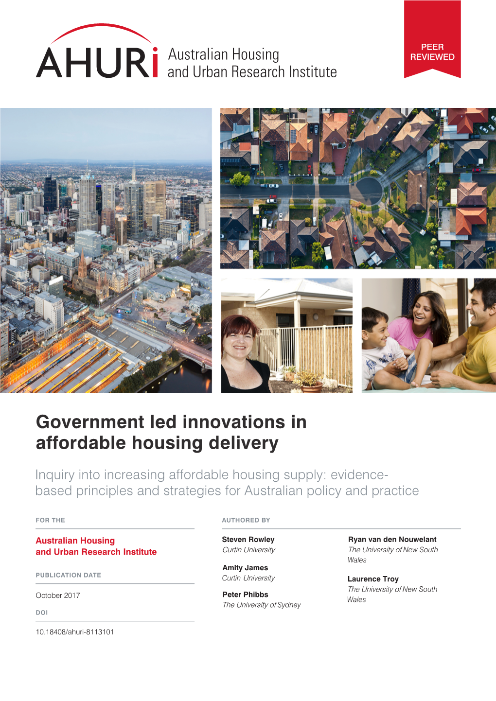 Government Led Innovations in Affordable Housing Delivery