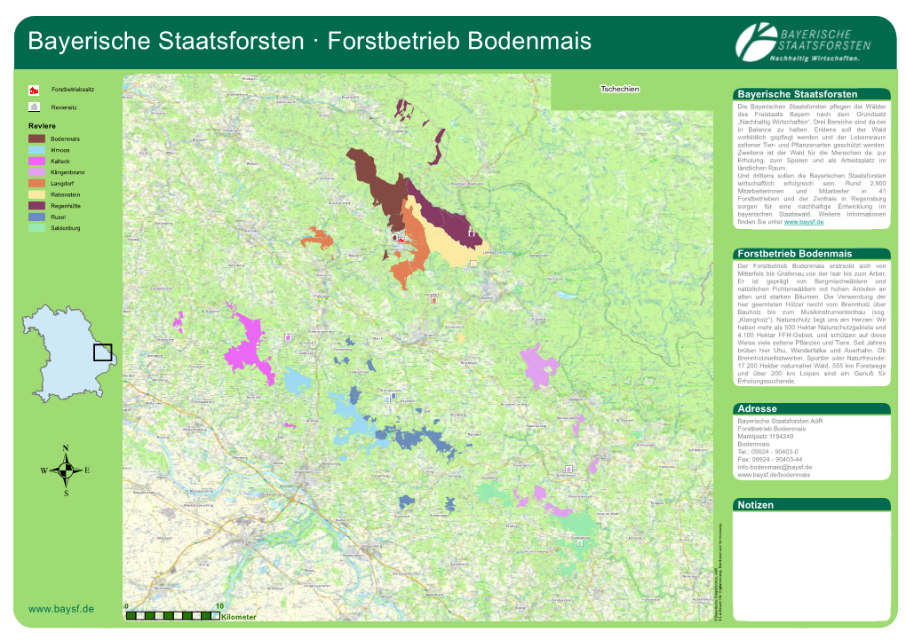 Bayerische Staatsforsten Notizen Adresse Forstbetrieb Bodenmais