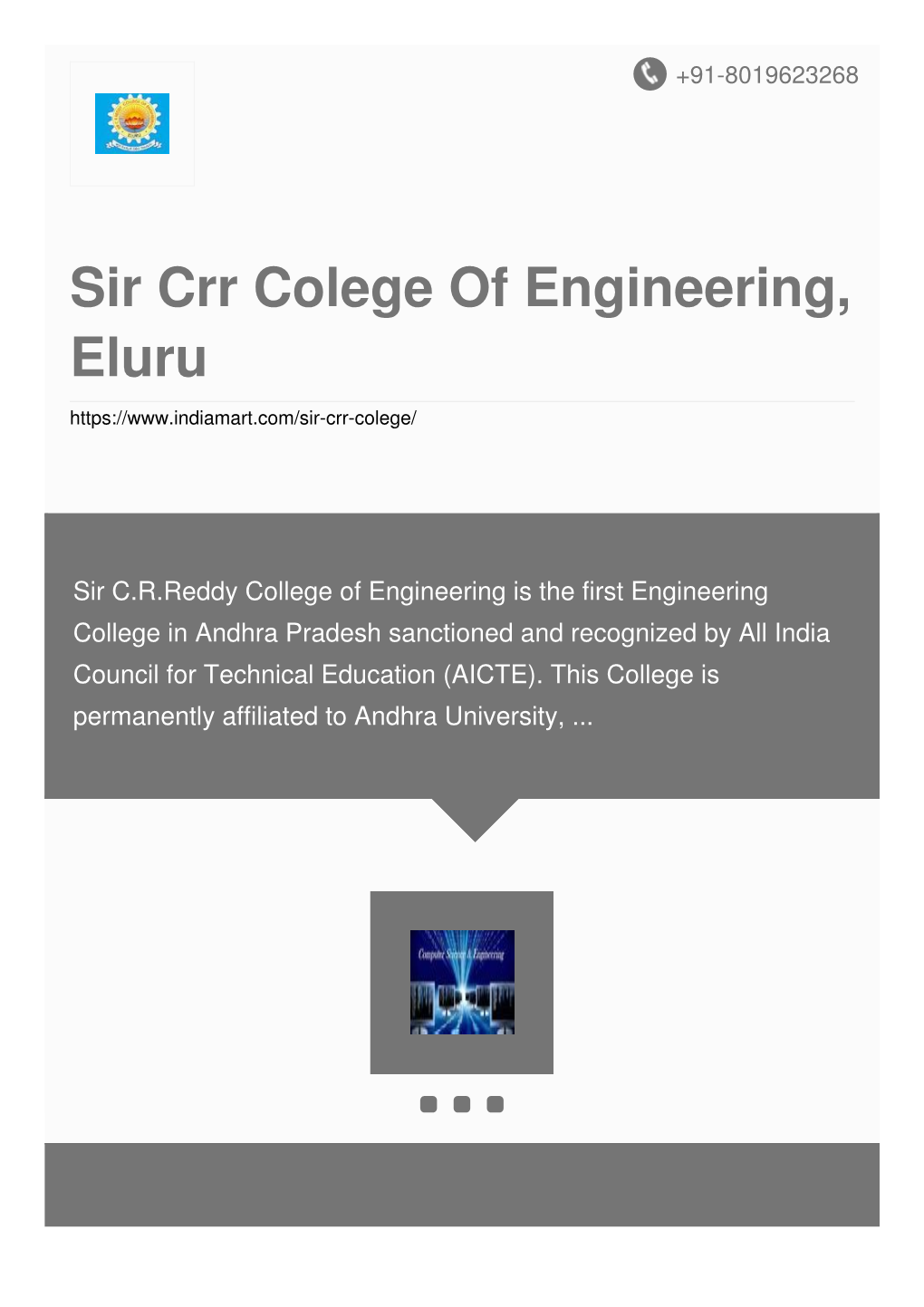 Sir Crr Colege of Engineering, Eluru