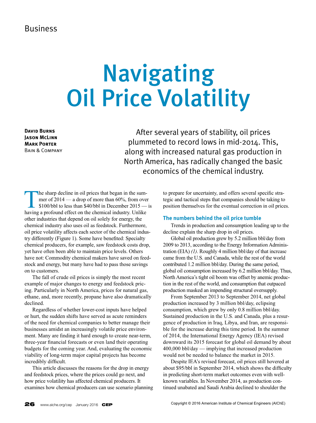 Navigating Oil Price Volatility