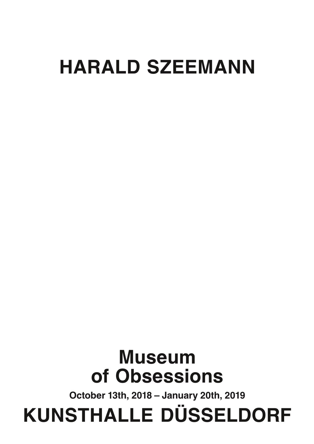 Handout Harald Szeemann