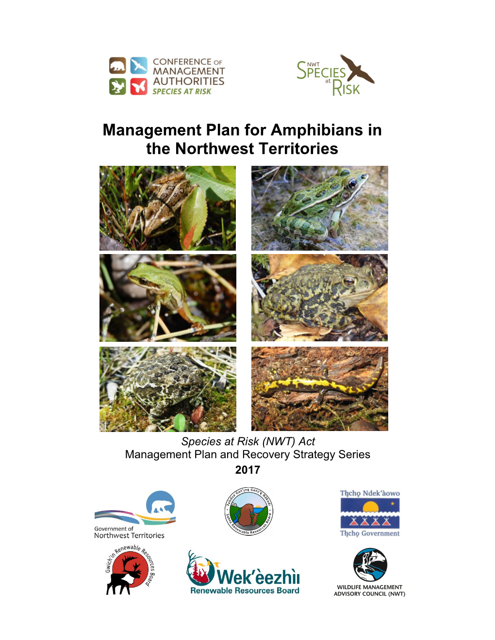 Management Plan for Amphibians in the Northwest Territories