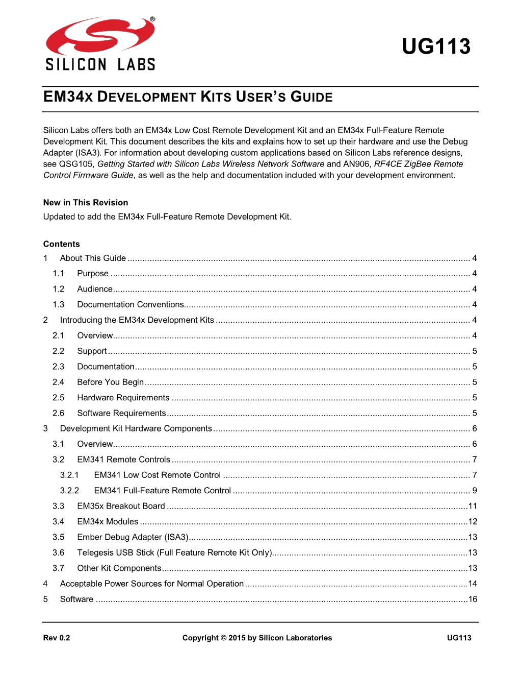 Ember Em35x Development Kit User Guide