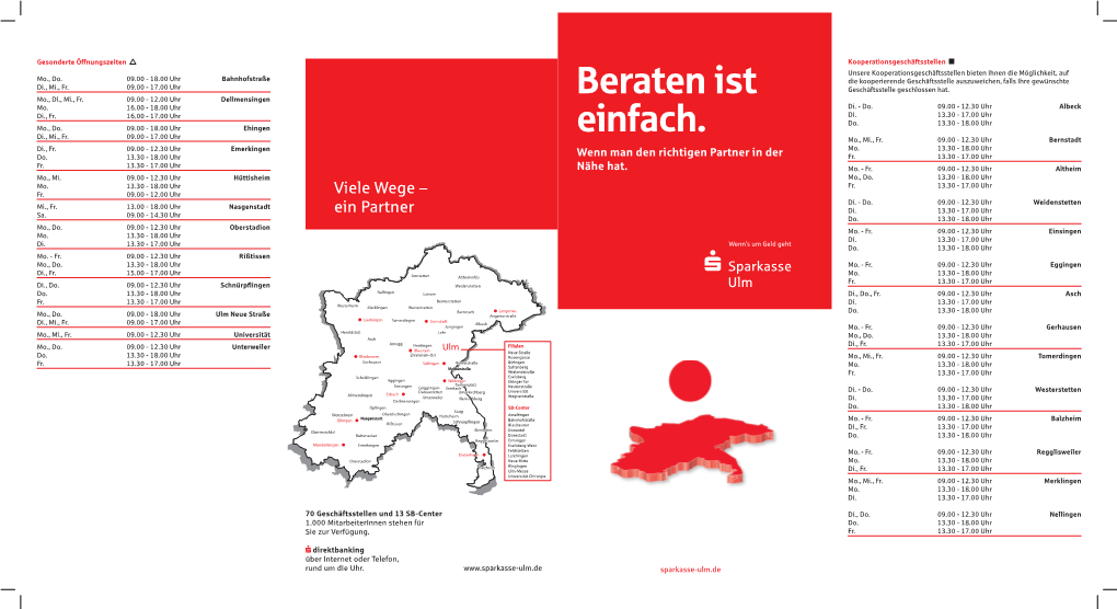 Gesonderte Öffnungszeiten Kooperationsgeschäftsstellen Unsere Kooperationsgeschäftsstellen Bieten Ihnen Die Möglichkeit, Auf Mo., Do