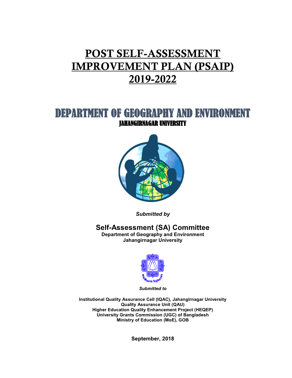 Post Self-Assessment Improvement Plan (Psaip) 2019-2022