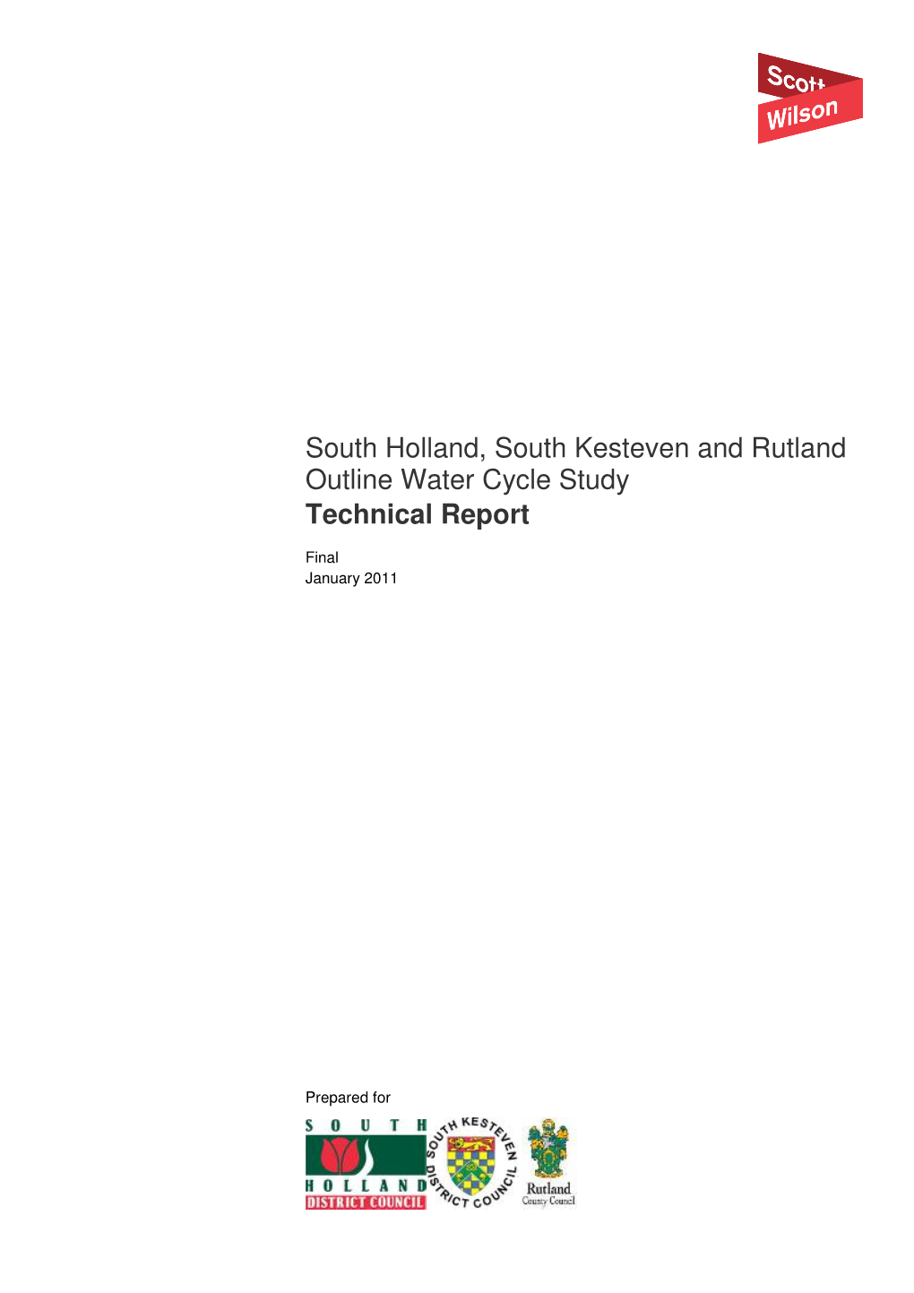 South Holland, South Kesteven and Rutland Outline Water Cycle Study Technical Report