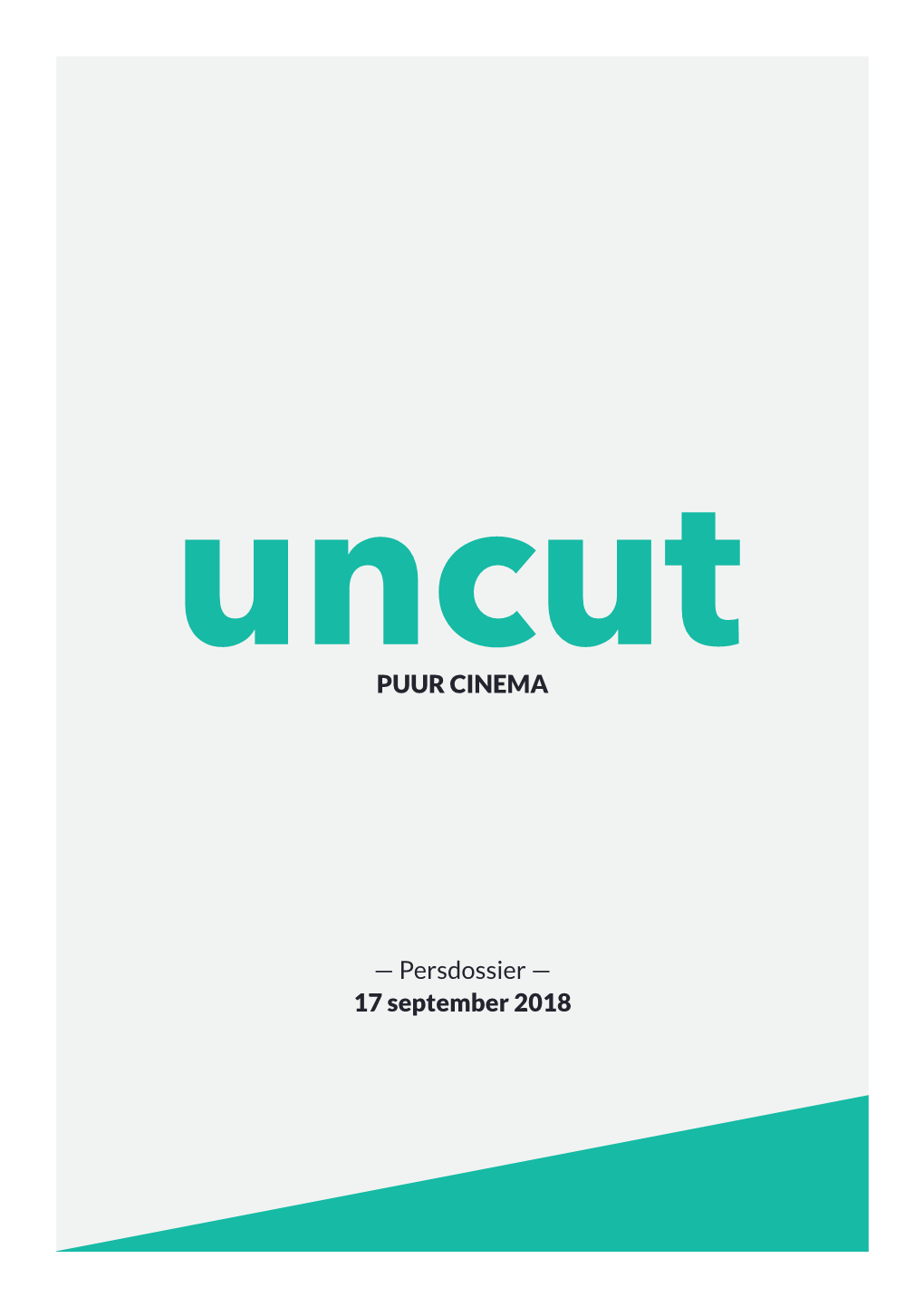 PUUR CINEMA — Persdossier — 17 September 2018