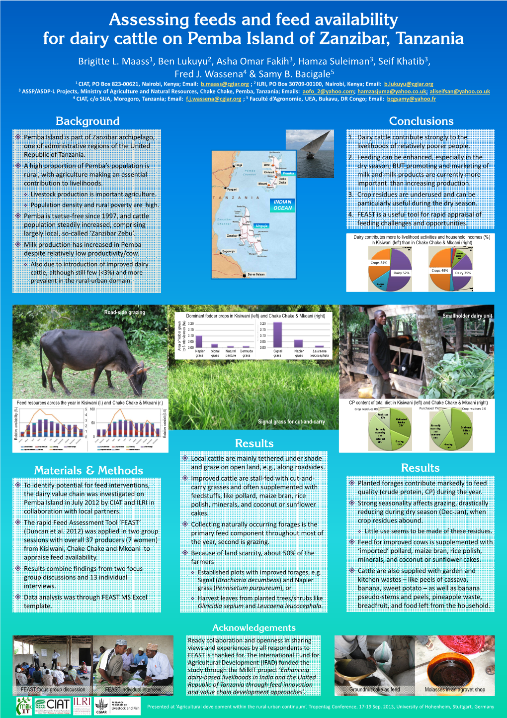 Assessing Feeds and Feed Availability for Dairy Cattle on Pemba Island of Zanzibar, Tanzania Brigitte L