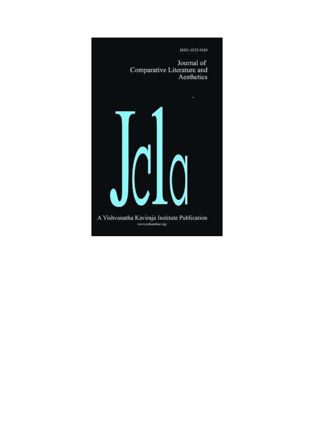 Journal of Comparative Literature and Aesthetics Contents