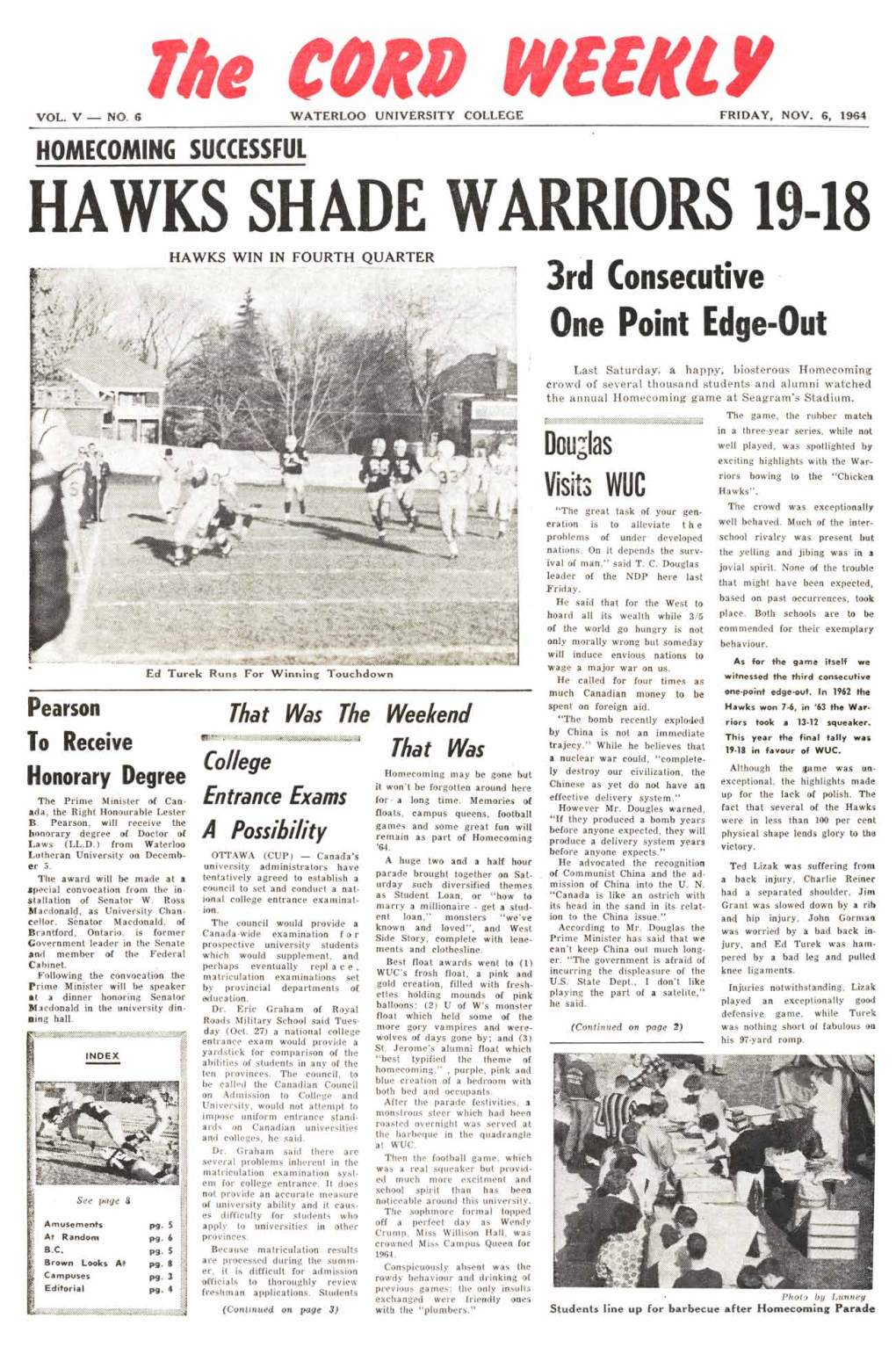 The Cord Weekly (November 6, 1964)