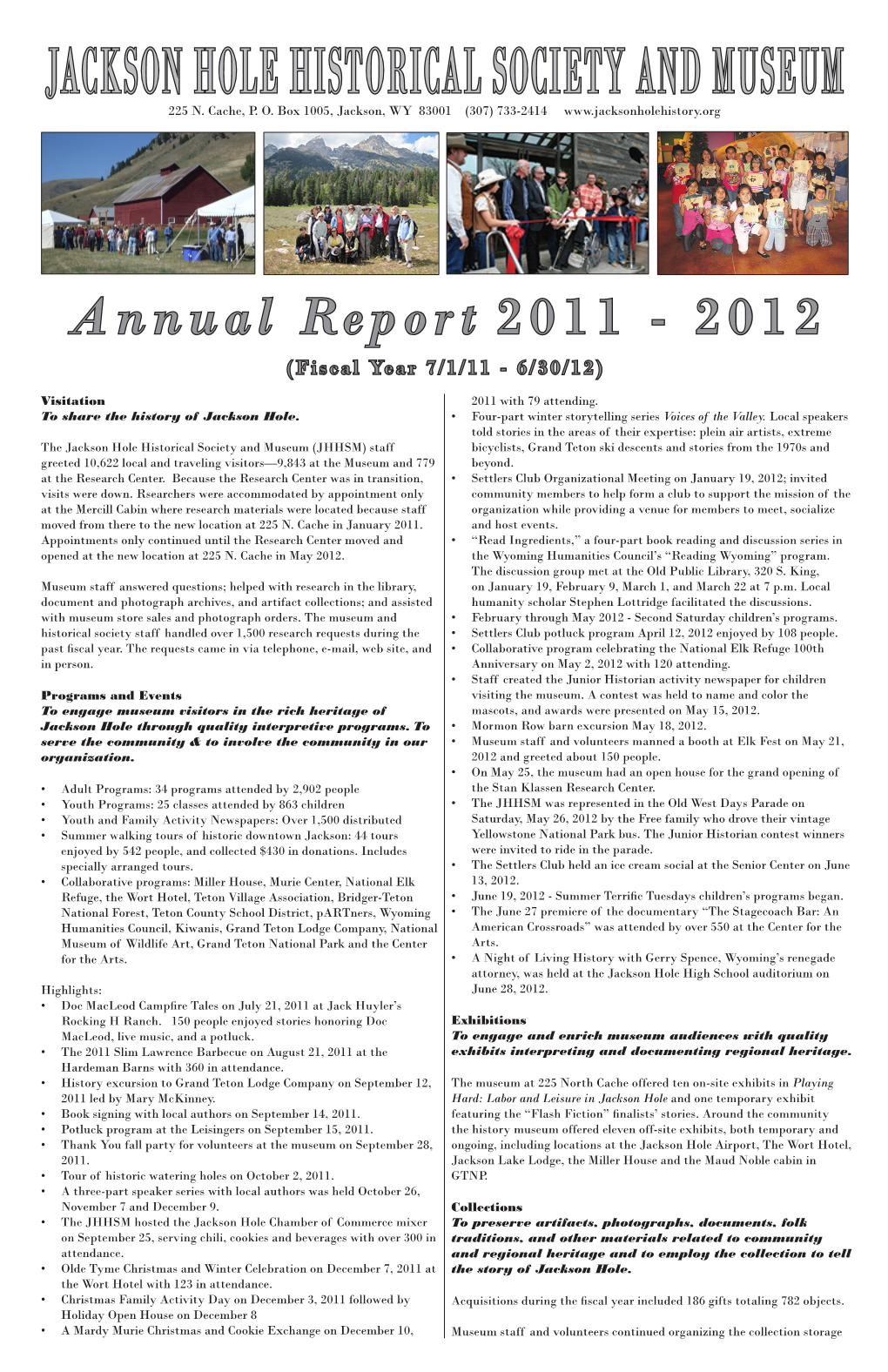 Annual Report 2011 - 2012 (Fiscal Year 7/1/11 - 6/30/12)