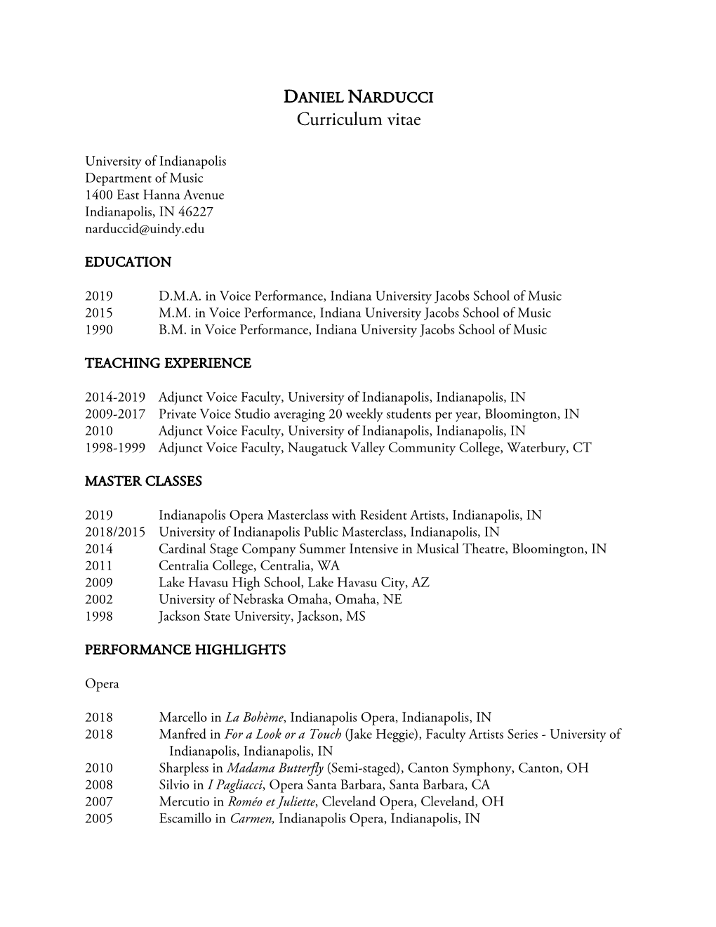 Curriculum Vitae