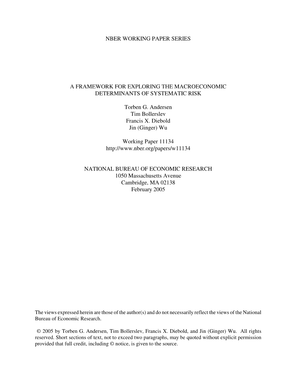 A Framework for Exploring the Macroeconomic Determinants of Systematic Risk