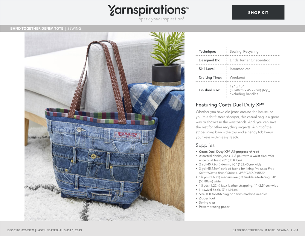 Download Dual Duty Band Together Denim Tote Free