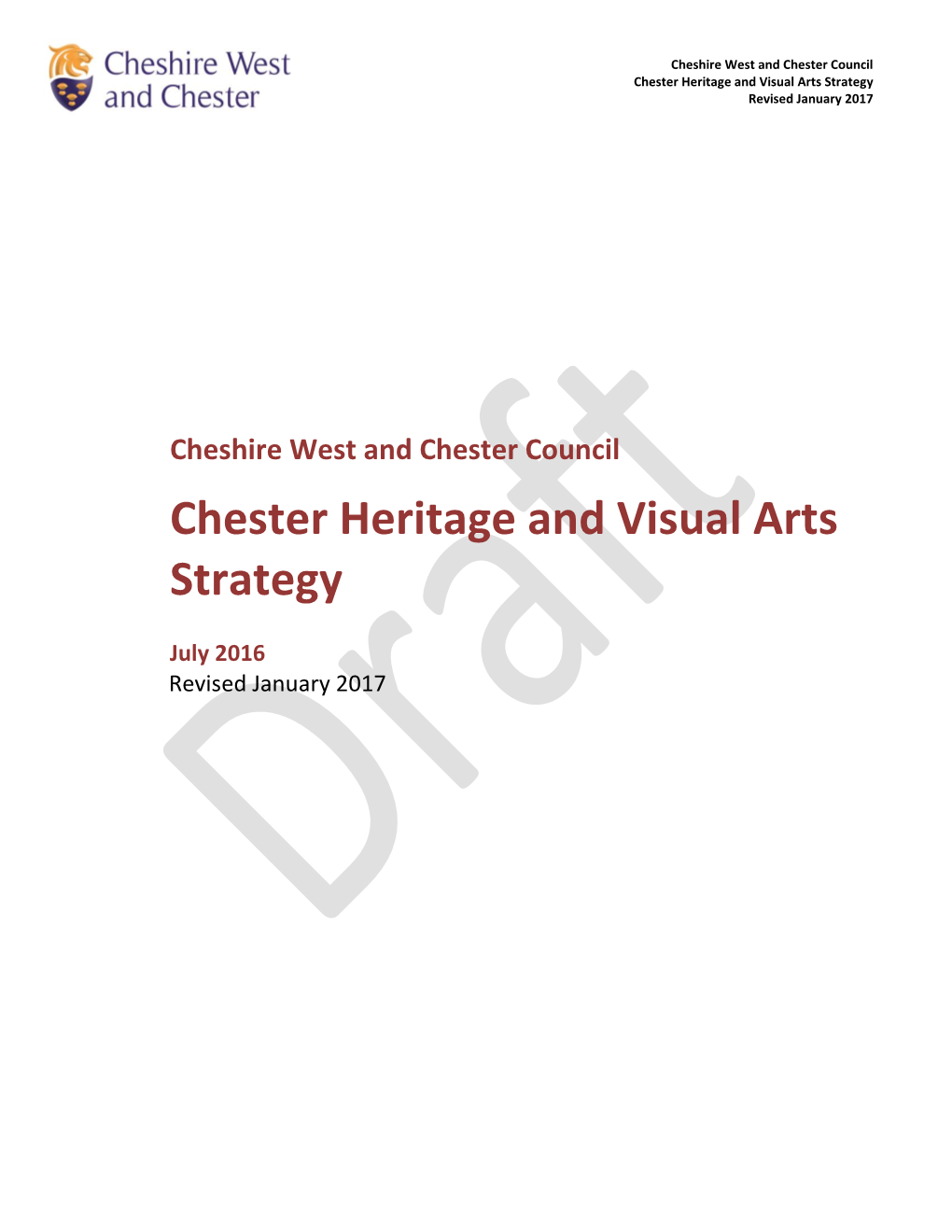 Chester Heritage and Visual Arts Strategy Revised January 2017