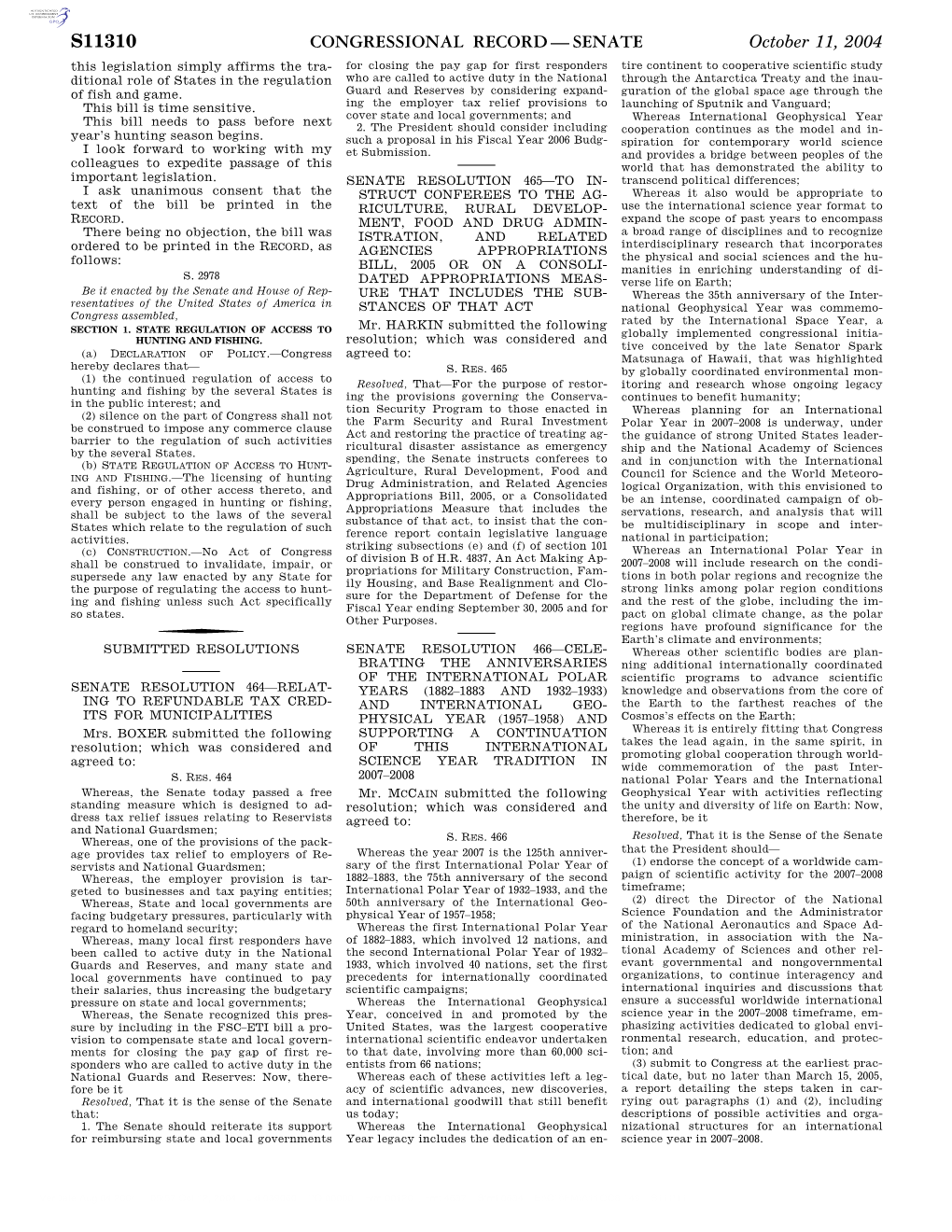 Congressional Record—Senate S11310