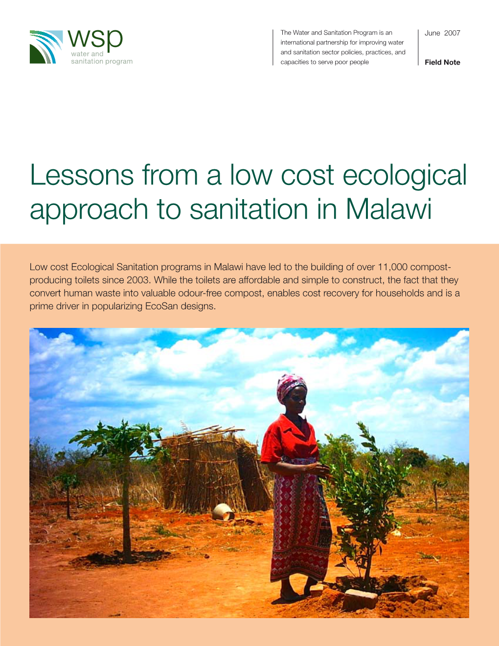 Lessons from a Low Cost Ecological Approach to Sanitation in Malawi