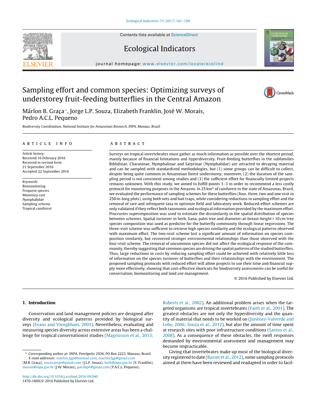 Sampling Effort and Common Species: Optimizing Surveys Of