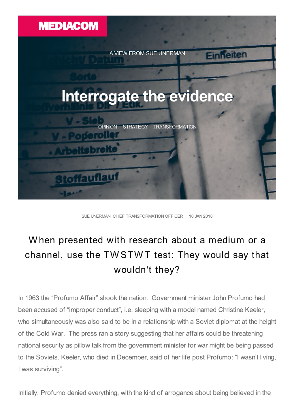 Interrogate the Evidence