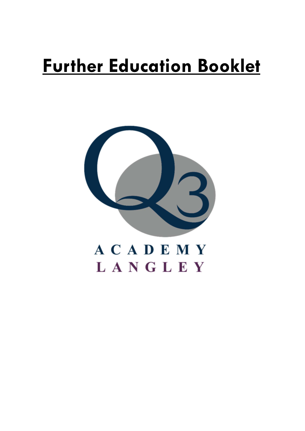 Further Education Booklet Options After Year 11