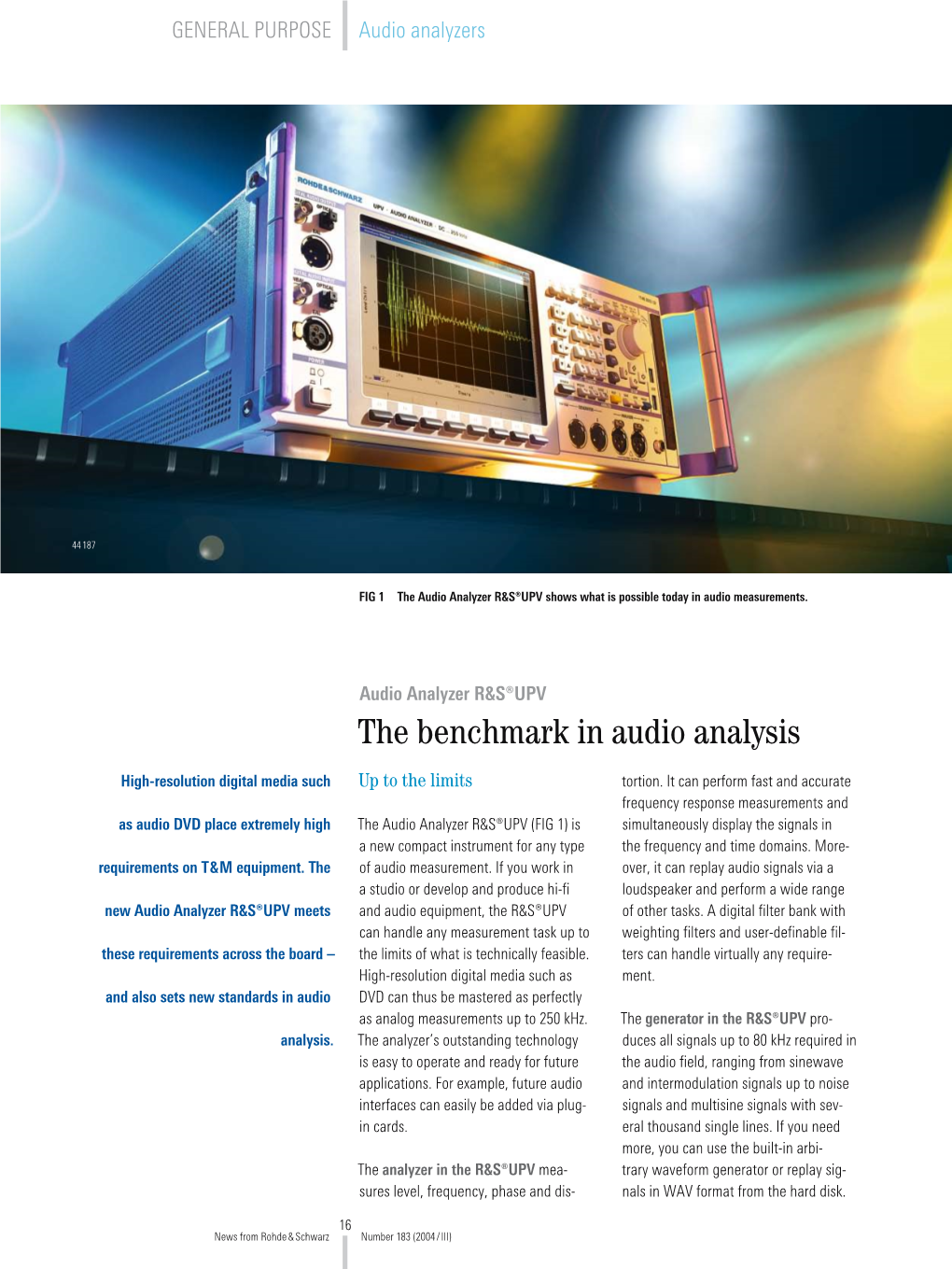 The Benchmark in Audio Analysis