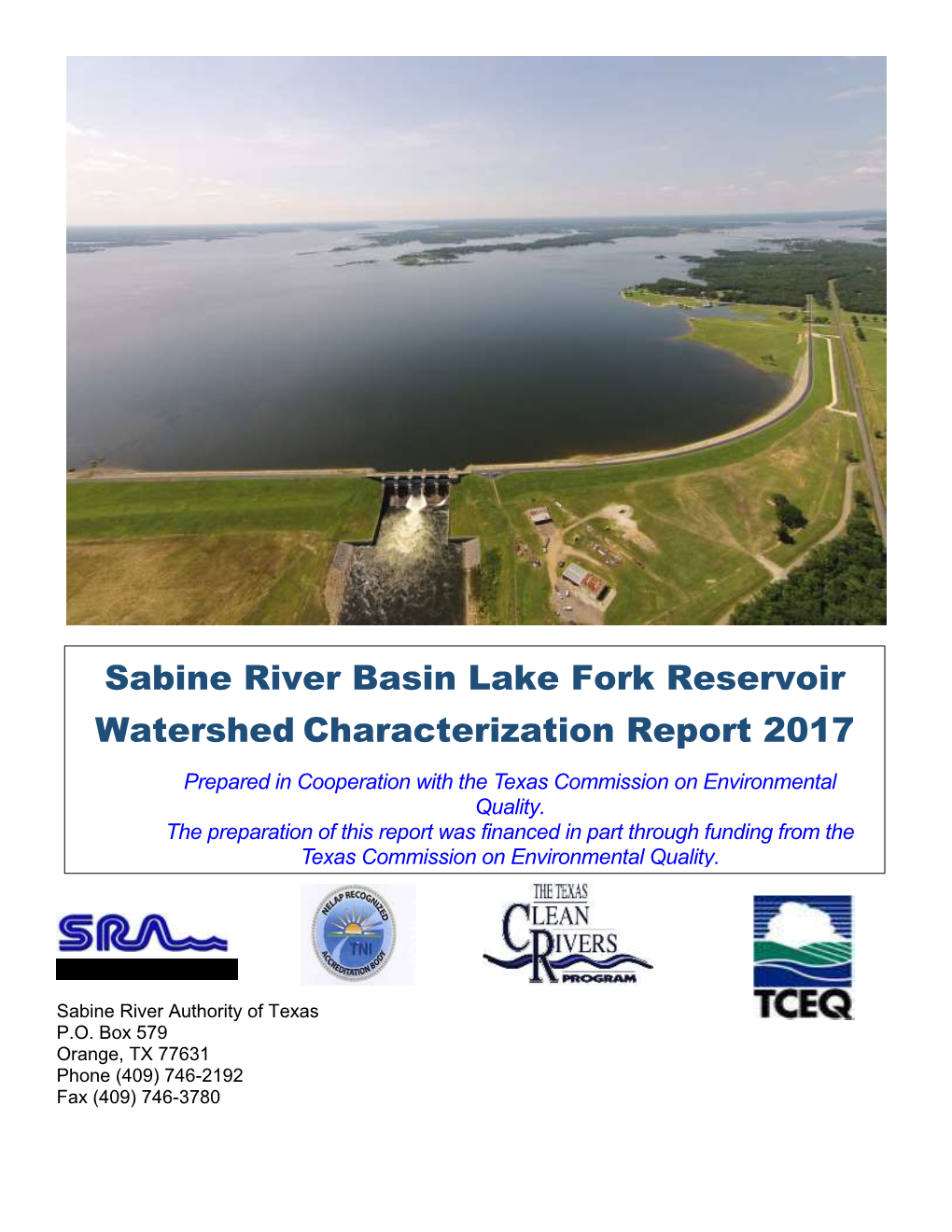 2017 Sabine Basin Lake Fork Reservoir Watershed