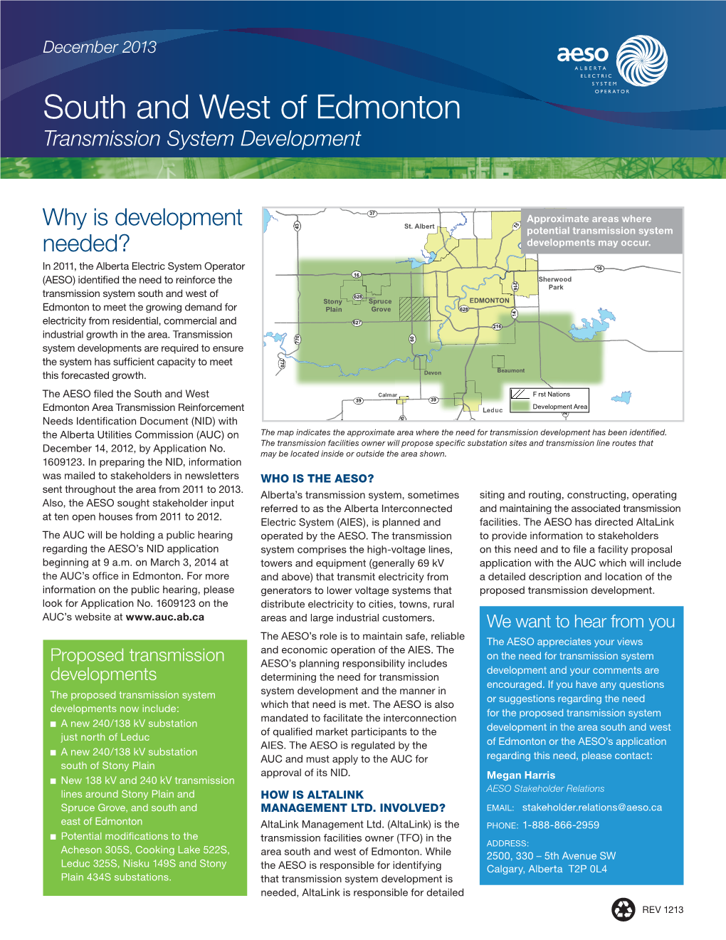 South and West of Edmonton Newsletter