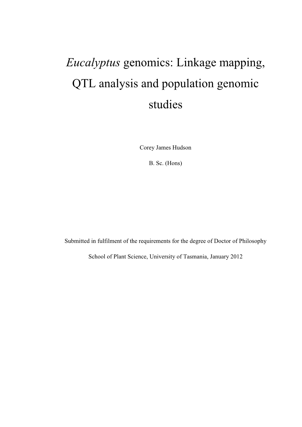 Linkage Mapping, QTL Analysis and Population Genomic Studies