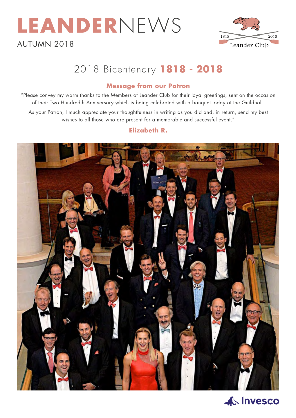 LEANDERNEWS the Official Newsletter of Leander Club Is Published Twice Yearly, in Late Spring and Autumn