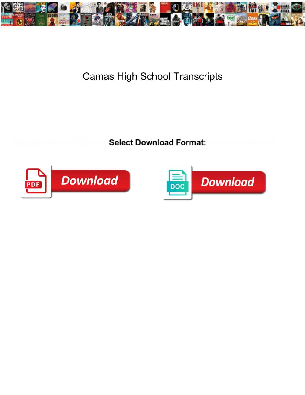 Camas High School Transcripts