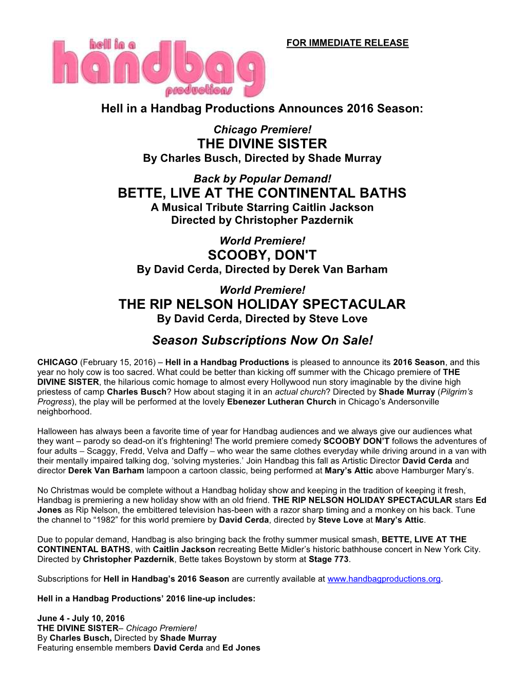 BETTE, LIVE at the CONTINENTAL BATHS a Musical Tribute Starring Caitlin Jackson Directed by Christopher Pazdernik