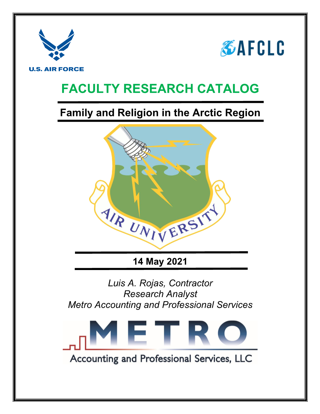 Faculty Research Catalog