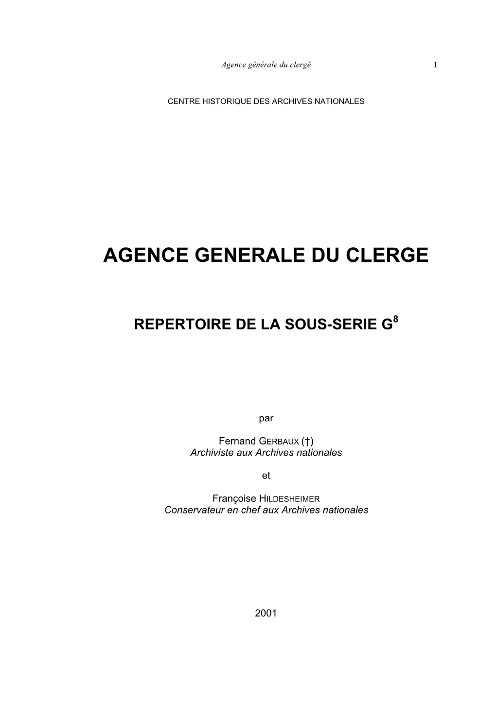 Agence Generale Du Clerge