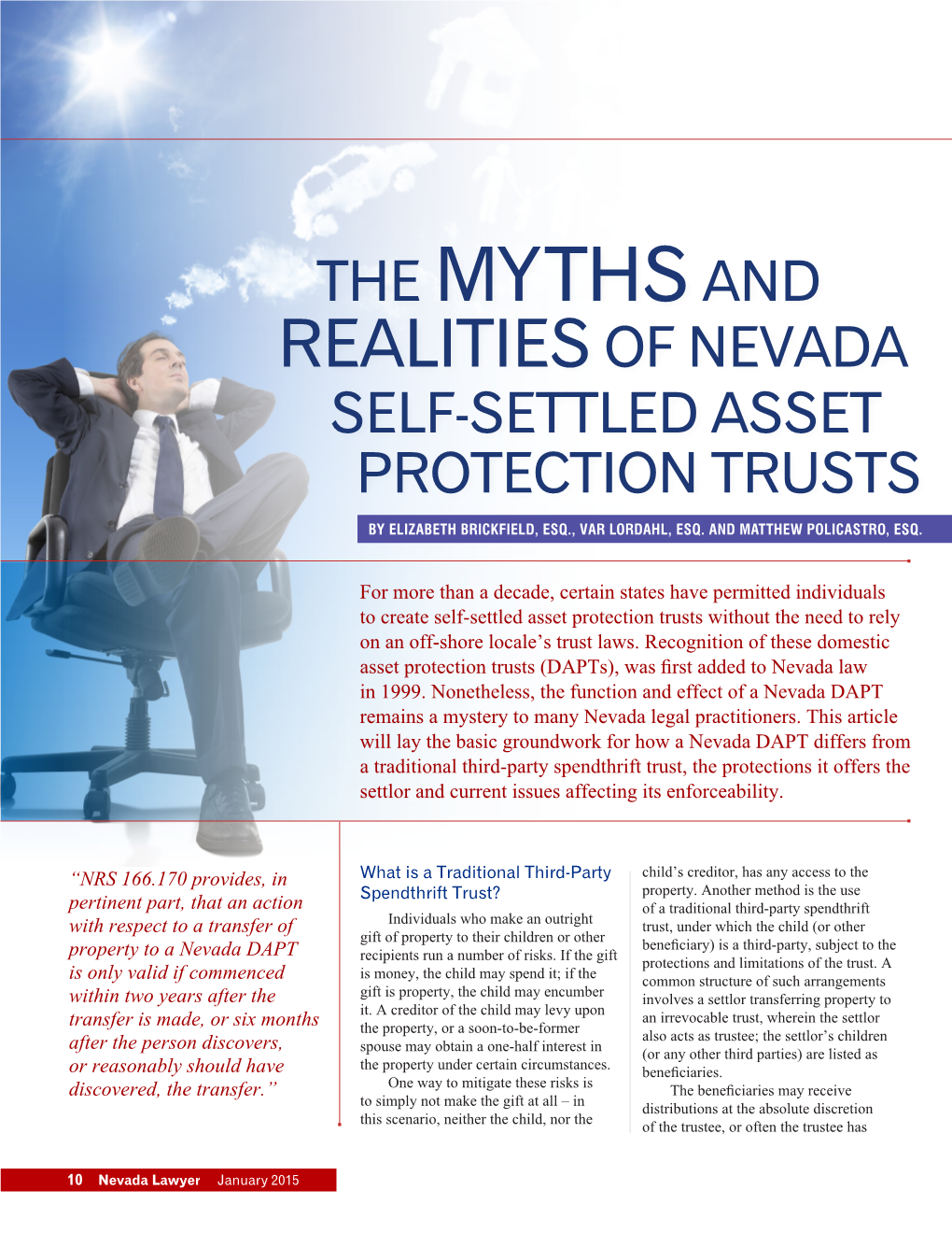 Self-Settled Asset Protection Trusts