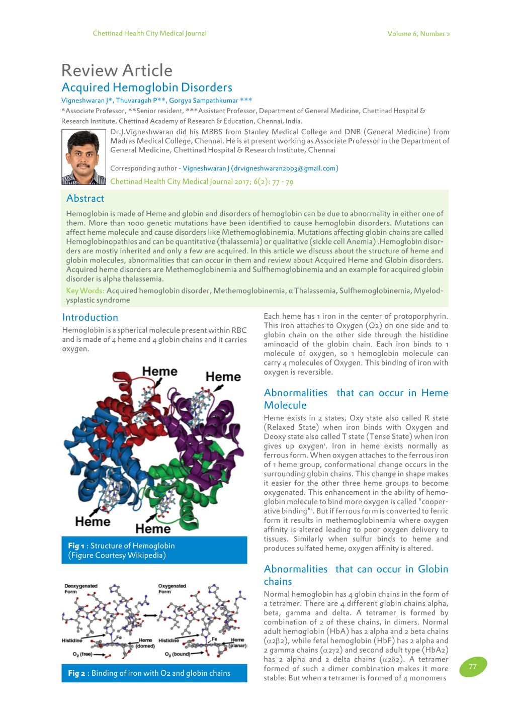 Acquired Hemoglobin Disorders