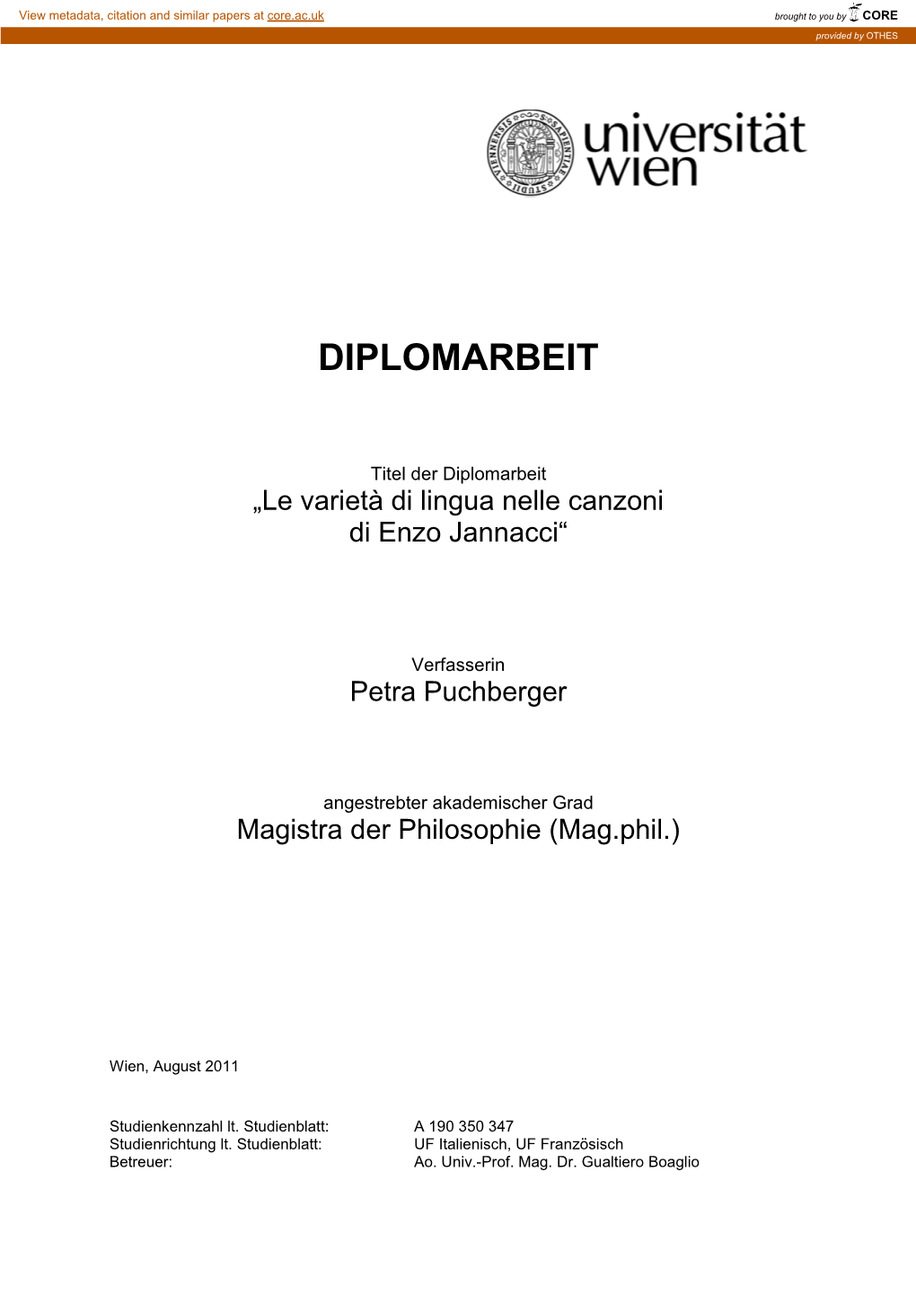 Diplomarbeit